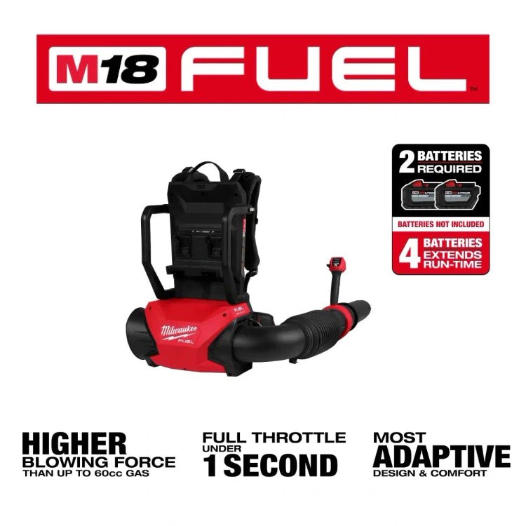 Milwaukee 3009 - 20 M18 FUEL™ Dual Battery Backpack Blower (Tool Only) - Lined Out Milwaukee 3009 - 20 M18 FUEL™ Dual Battery Backpack Blower (Tool Only)Leaf Blowers