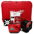 Milwaukee 3622 - 21 M12 Green Cross Line & Plumb Points Laser Kit - Lined Out Milwaukee 3622 - 21 M12 Green Cross Line & Plumb Points Laser KitLaser Levels