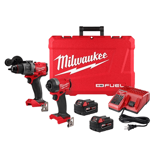 Milwaukee 3697 - 22 M18 FUEL™ 2 - Tool Combo Kit - Hammer Drill and Impact Driver With 2 Batteries and Charger - Lined Out Milwaukee 3697 - 22 M18 FUEL™ 2 - Tool Combo Kit - Hammer Drill and Impact Driver With 2 Batteries and ChargerPower Tool Combo Sets