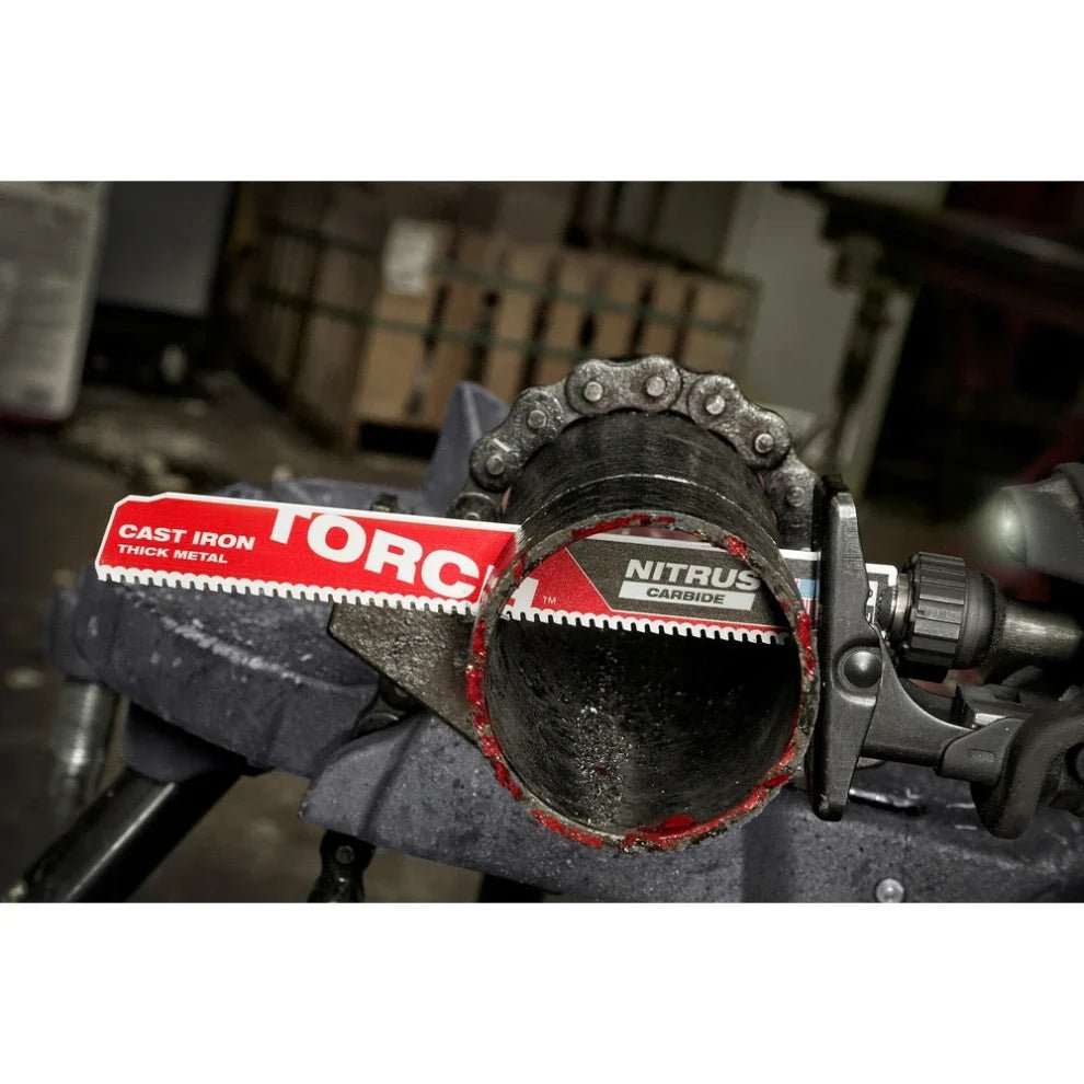 Milwaukee 48 - 00 - 5562 9" 7TPI The TORCH for CAST IRON with NITRUS CARBIDE 5PK - Lined Out Milwaukee 48 - 00 - 5562 9" 7TPI The TORCH for CAST IRON with NITRUS CARBIDE 5PKSaw Blades