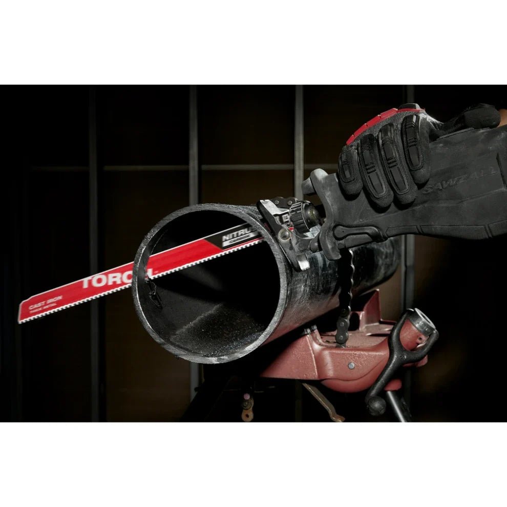 Milwaukee 48 - 00 - 5562 9" 7TPI The TORCH for CAST IRON with NITRUS CARBIDE 5PK - Lined Out Milwaukee 48 - 00 - 5562 9" 7TPI The TORCH for CAST IRON with NITRUS CARBIDE 5PKSaw Blades