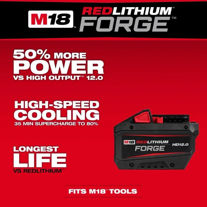 Milwaukee 48 - 11 - 1813 M18™ REDLITHIUM™ FORGE™ HD12.0 Battery Pack - Lined Out Milwaukee 48 - 11 - 1813 M18™ REDLITHIUM™ FORGE™ HD12.0 Battery PackPower Tool Batteries