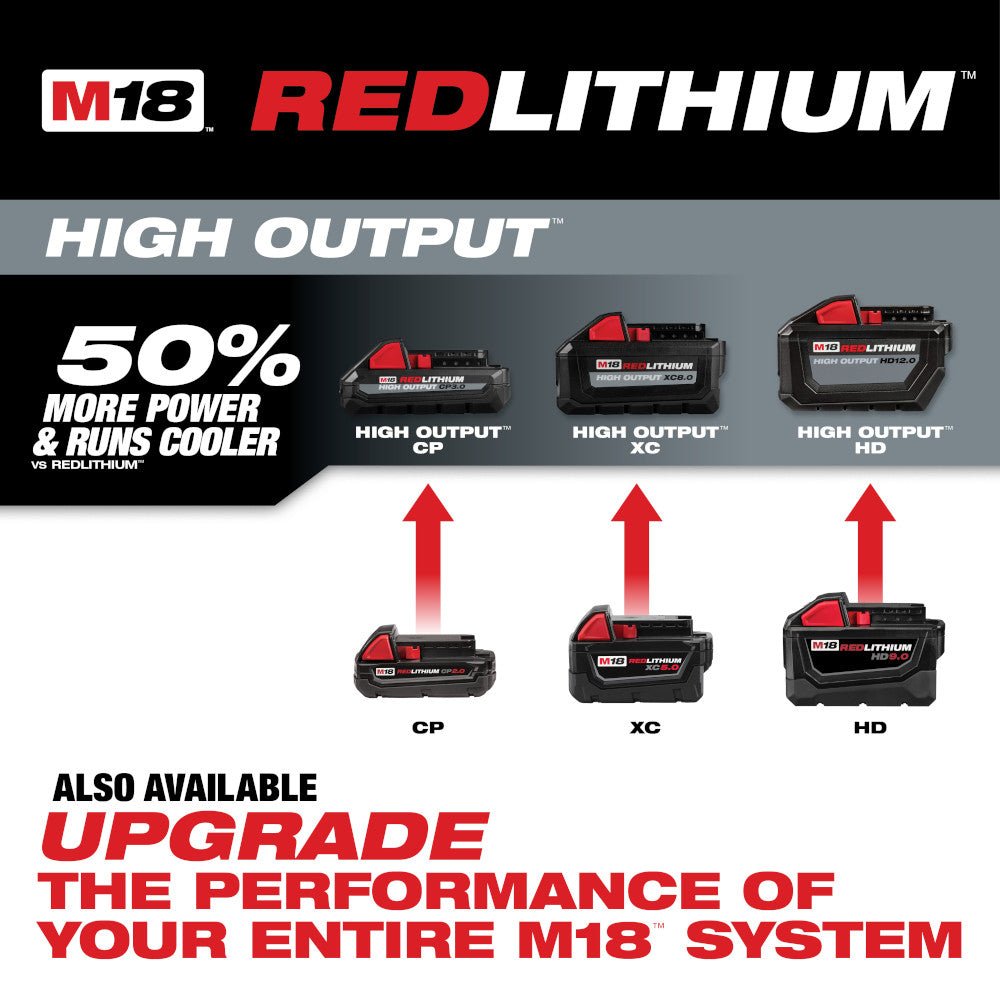 Milwaukee 48 - 11 - 1852 M18™ REDLITHIUM™ XC 5.0Ah Extended Capacity Battery Pack (2 Piece) - Lined Out Milwaukee 48 - 11 - 1852 M18™ REDLITHIUM™ XC 5.0Ah Extended Capacity Battery Pack (2 Piece)Power Tool Batteries