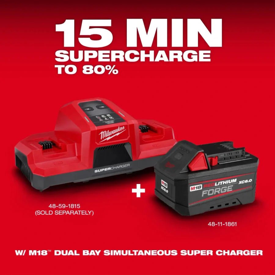 Milwaukee 48 - 11 - 1861 M18™ REDLITHIUM™ FORGE™ XC6.0 Battery Pack - Lined Out Milwaukee 48 - 11 - 1861 M18™ REDLITHIUM™ FORGE™ XC6.0 Battery PackPower Tool Batteries