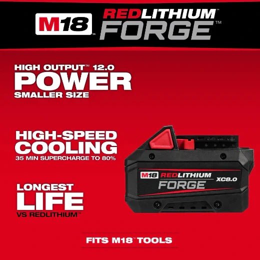 Milwaukee 48 - 11 - 1881 M18™ REDLITHIUM™ FORGE™ XC8.0 Battery Pack - Lined Out Milwaukee 48 - 11 - 1881 M18™ REDLITHIUM™ FORGE™ XC8.0 Battery PackPower Tool Batteries