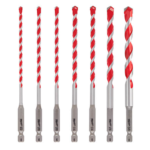 Milwaukee 48 - 20 - 9052 7pc. SHOCKWAVE™ Carbide Hammer Drill Bit Kit - Lined Out Milwaukee 48 - 20 - 9052 7pc. SHOCKWAVE™ Carbide Hammer Drill Bit KitDrill & Screwdriver Accessories