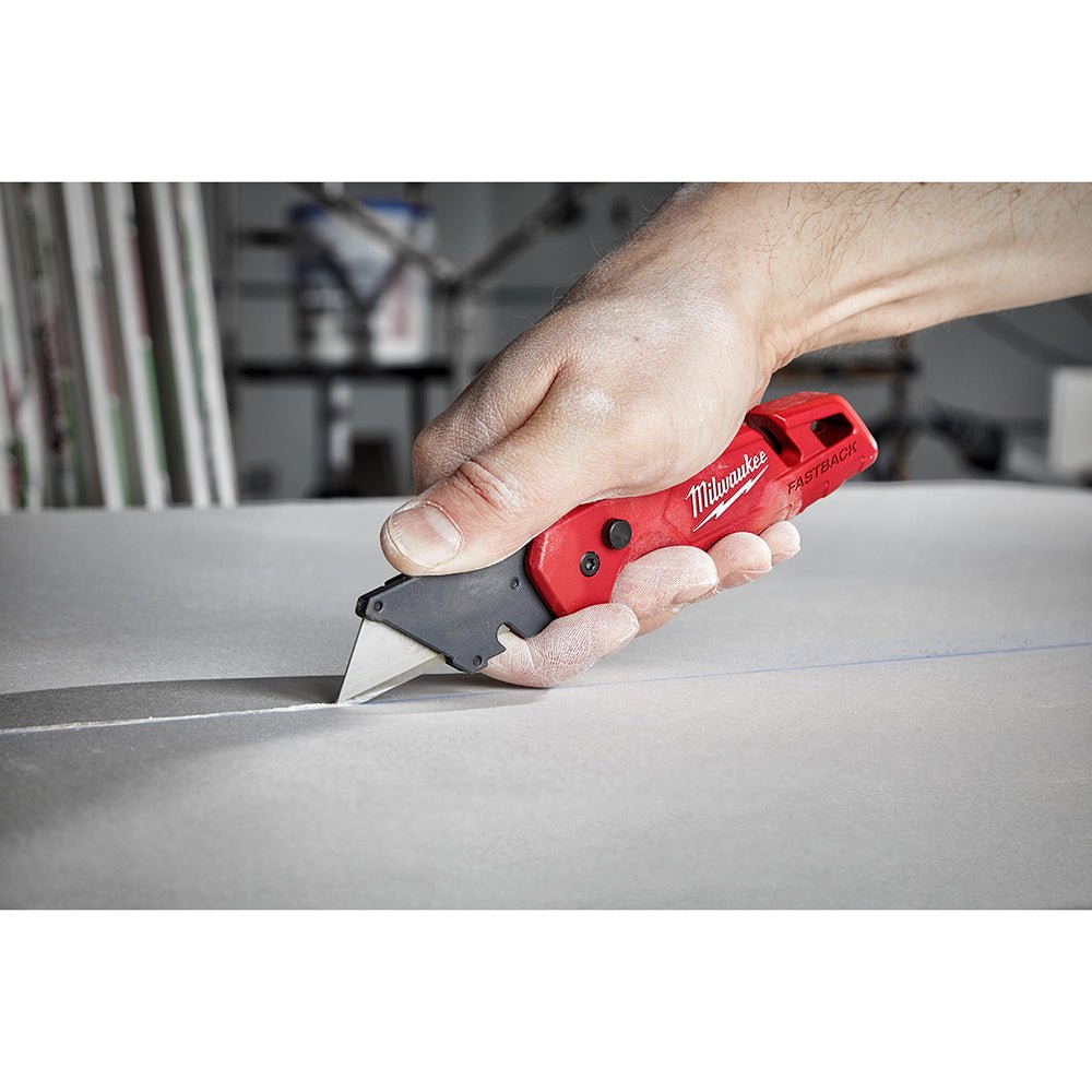 Milwaukee 48 - 22 - 1501 FASTBACK™ Folding Utility Knife - Lined Out Milwaukee 48 - 22 - 1501 FASTBACK™ Folding Utility KnifeUtility Knives