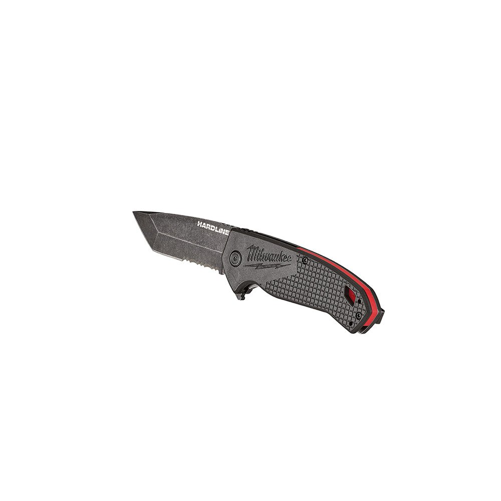 Milwaukee 48 - 22 - 1998 3 in. HARDLINE™ Serrated Tanto Blade Pocket Knife - Lined Out Milwaukee 48 - 22 - 1998 3 in. HARDLINE™ Serrated Tanto Blade Pocket KnifeUtility Knives
