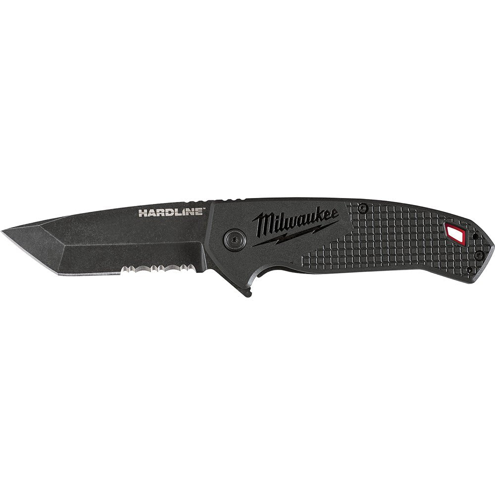 Milwaukee 48 - 22 - 1998 3 in. HARDLINE™ Serrated Tanto Blade Pocket Knife - Lined Out Milwaukee 48 - 22 - 1998 3 in. HARDLINE™ Serrated Tanto Blade Pocket KnifeUtility Knives