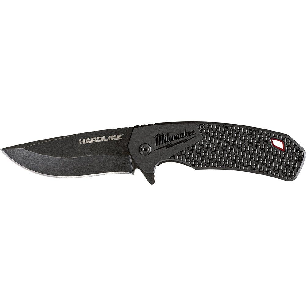 Milwaukee 48 - 22 - 1999 3.5 in. HARDLINE™ Smooth Recurve Drop Point Blade Pocket Knife - Lined Out Milwaukee 48 - 22 - 1999 3.5 in. HARDLINE™ Smooth Recurve Drop Point Blade Pocket KnifeUtility Knives