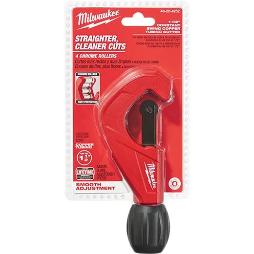 Milwaukee 48 - 22 - 4252 1 - 1/2" Constant Swing Copper Tubing Cutter - Lined Out Milwaukee 48 - 22 - 4252 1 - 1/2" Constant Swing Copper Tubing CutterPipe Cutters