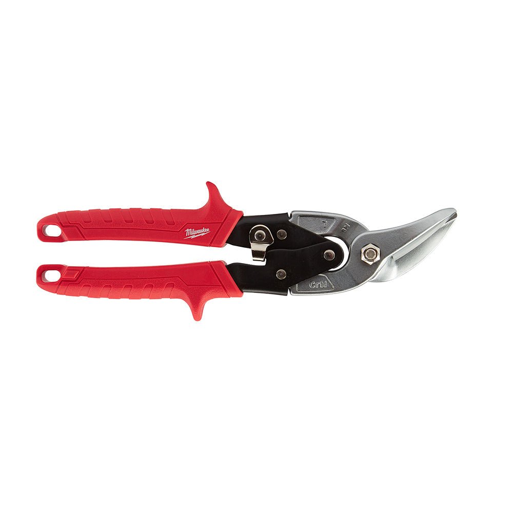 Milwaukee 48 - 22 - 4512 Left Cutting Offset Aviation Snips - Lined Out Milwaukee 48 - 22 - 4512 Left Cutting Offset Aviation SnipsPliers