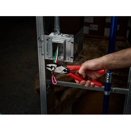 Milwaukee 48 - 22 - 6100 9 Inch Comfort Grip High Leverage Lineman's Pliers with Crimper - Lined Out Milwaukee 48 - 22 - 6100 9 Inch Comfort Grip High Leverage Lineman's Pliers with CrimperPliers