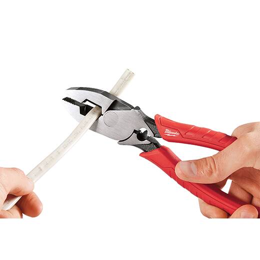 Milwaukee 48 - 22 - 6100 9 Inch Comfort Grip High Leverage Lineman's Pliers with Crimper - Lined Out Milwaukee 48 - 22 - 6100 9 Inch Comfort Grip High Leverage Lineman's Pliers with CrimperPliers