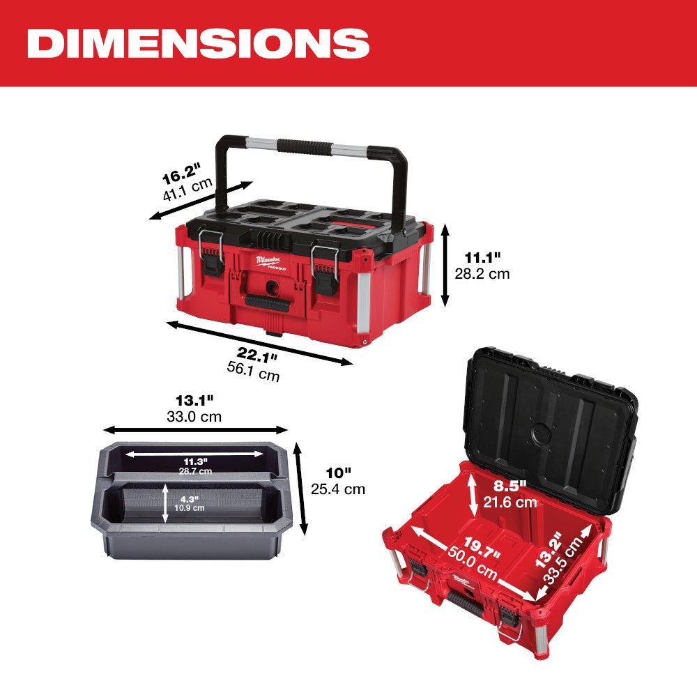 Milwaukee 48 - 22 - 8425 PACKOUT™ Large Tool Box - Lined Out Milwaukee 48 - 22 - 8425 PACKOUT™ Large Tool BoxTool Storage & Organization