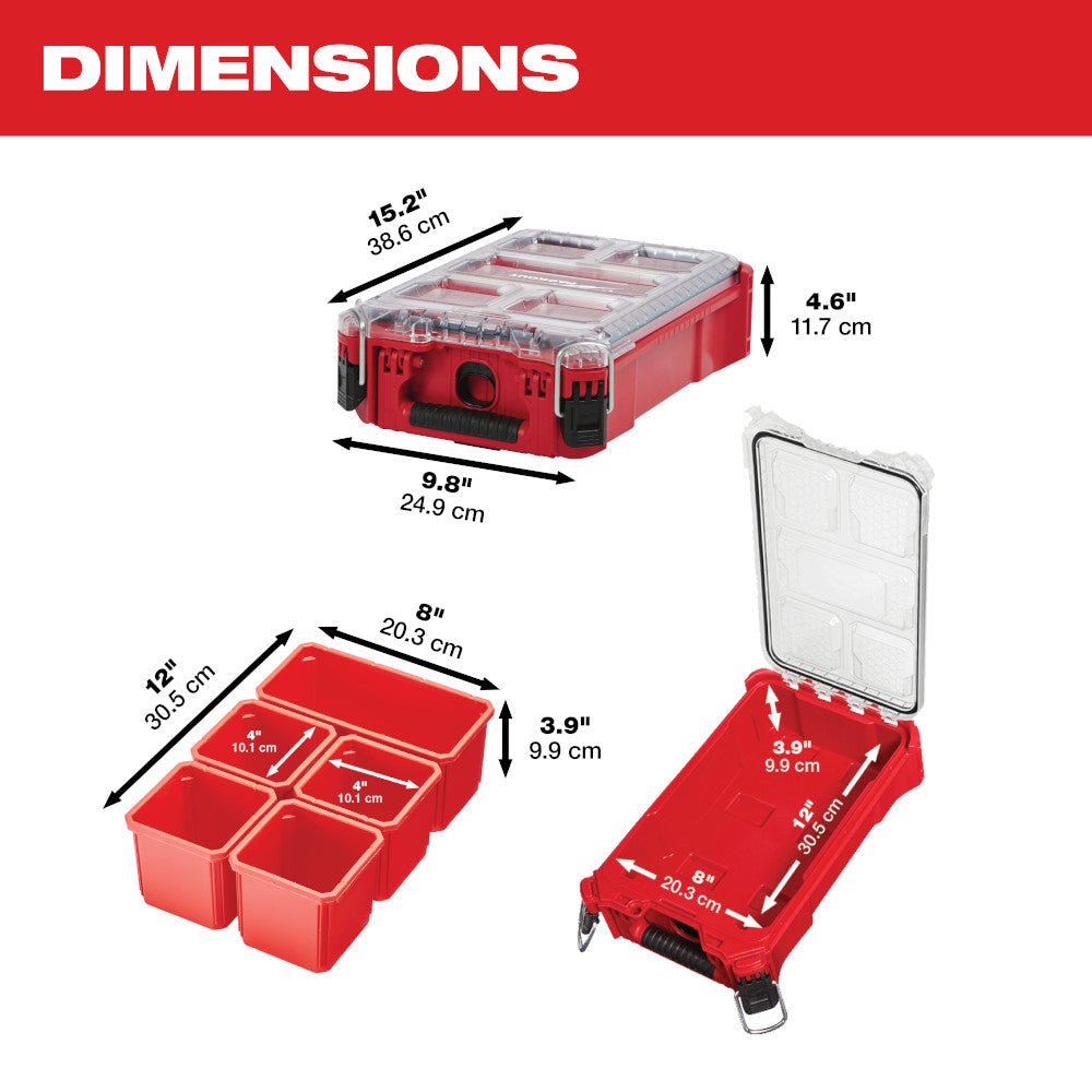 Milwaukee 48 - 22 - 8435 PACKOUT™ Compact Organizer - Lined Out Milwaukee 48 - 22 - 8435 PACKOUT™ Compact OrganizerTool Organizer Liners & Inserts