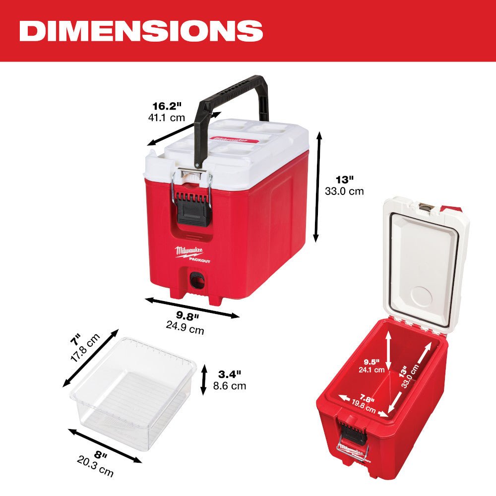 Milwaukee 48 - 22 - 8460 PACKOUT™ 16QT Compact Cooler - Lined Out Milwaukee 48 - 22 - 8460 PACKOUT™ 16QT Compact CoolerTool Storage & Organization