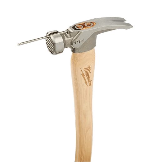 Milwaukee 48 - 22 - 9419 19oz Milled Face Hickory Handle Framing Hammer - Lined Out Milwaukee 48 - 22 - 9419 19oz Milled Face Hickory Handle Framing HammerHammers