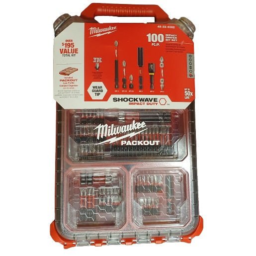 Milwaukee 48 - 32 - 4082 100PC SHOCKWAVE(TM) PACKOUT(TM) KIT - Lined Out Milwaukee 48 - 32 - 4082 100PC SHOCKWAVE(TM) PACKOUT(TM) KITDrill & Screwdriver Accessories