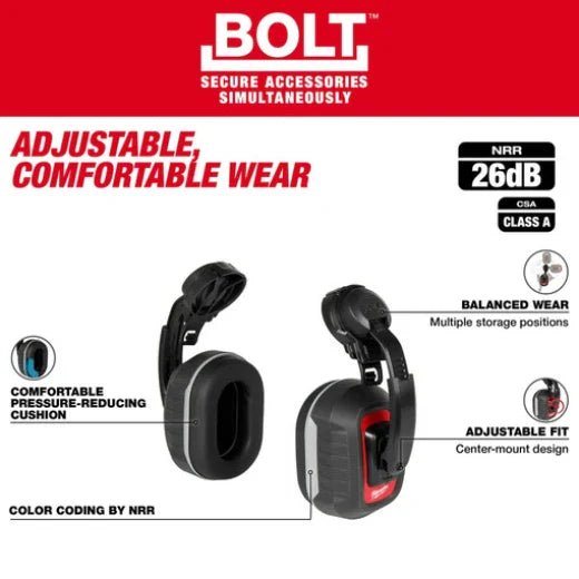 Milwaukee 48 - 73 - 3251 BOLT™ 26dB Earmuffs - Lined Out Milwaukee 48 - 73 - 3251 BOLT™ 26dB EarmuffsEarmuffs