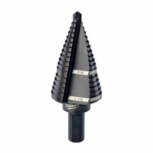 Milwaukee 48 - 89 - 9209 9 Step Drill Bit, 7/8" & 1 - 1/8" - Lined Out Milwaukee 48 - 89 - 9209 9 Step Drill Bit, 7/8" & 1 - 1/8"Drill & Screwdriver Accessories