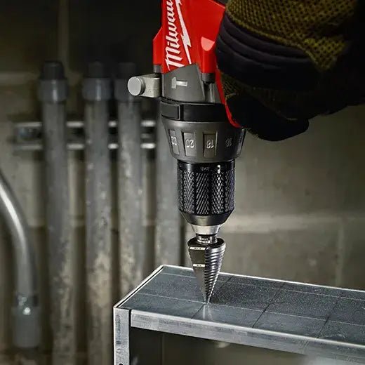 Milwaukee 48 - 89 - 9212 12 Step Drill Bit, 7/8" - 1 - 3/8" - Lined Out Milwaukee 48 - 89 - 9212 12 Step Drill Bit, 7/8" - 1 - 3/8"Drill & Screwdriver Accessories