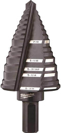 Milwaukee 48 - 89 - 9212 12 Step Drill Bit, 7/8" - 1 - 3/8" - Lined Out Milwaukee 48 - 89 - 9212 12 Step Drill Bit, 7/8" - 1 - 3/8"Drill & Screwdriver Accessories