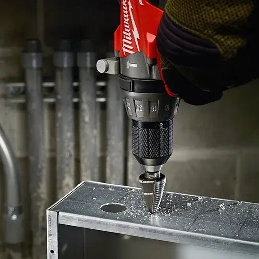 Milwaukee 48 - 89 - 9212 12 Step Drill Bit, 7/8" - 1 - 3/8" - Lined Out Milwaukee 48 - 89 - 9212 12 Step Drill Bit, 7/8" - 1 - 3/8"Drill & Screwdriver Accessories