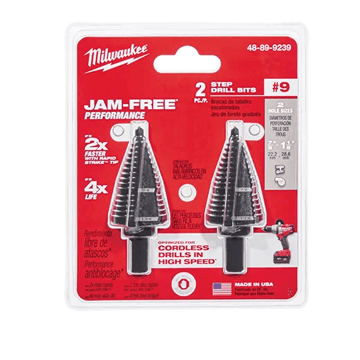 Milwaukee 48 - 89 - 9239 Step Drill Bit Set 9 7/8" & 1 - 1/8" - 2PC - Lined Out Milwaukee 48 - 89 - 9239 Step Drill Bit Set 9 7/8" & 1 - 1/8" - 2PCDrill & Screwdriver Accessories
