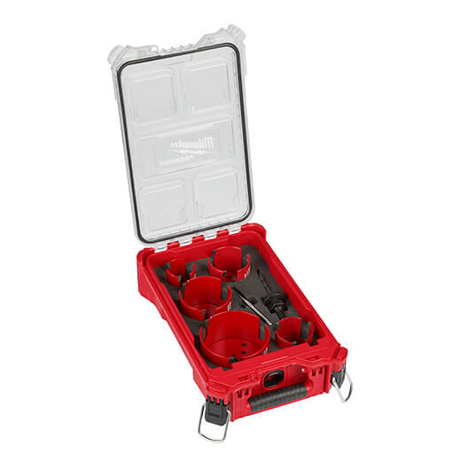 Milwaukee 49 - 56 - 9295 9 PC BIG HAWG™ with Carbide Teeth Hole Saw Kit w/ PACKOUT™ Compact Organizer - Lined Out Milwaukee 49 - 56 - 9295 9 PC BIG HAWG™ with Carbide Teeth Hole Saw Kit w/ PACKOUT™ Compact OrganizerDrill & Screwdriver Accessories