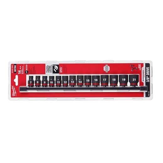 Milwaukee 49 - 66 - 7007 14PC SHOCKWAVE Impact Duty™ 3/8" Drive Metric Standard 6 Point Socket Set - Lined Out Milwaukee 49 - 66 - 7007 14PC SHOCKWAVE Impact Duty™ 3/8" Drive Metric Standard 6 Point Socket SetSocket Drivers