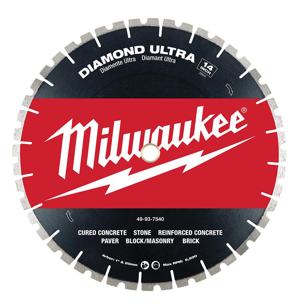 Milwaukee 49 - 93 - 7540 14" Diamond Ultra Blade - Lined Out Milwaukee 49 - 93 - 7540 14" Diamond Ultra BladeSaw Blades
