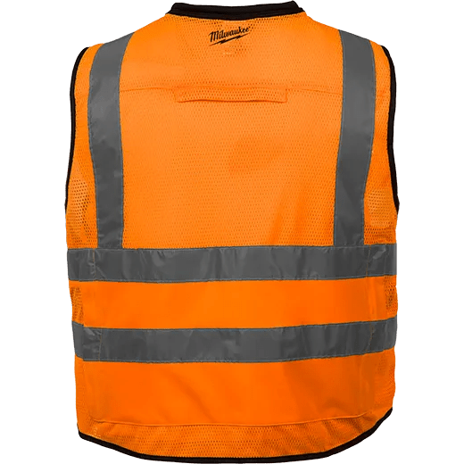 Milwaukee Class 2 High Visibility Orange Performance Safety Vest - Lined Out Milwaukee Class 2 High Visibility Orange Performance Safety VestWork Safety Protective Gear