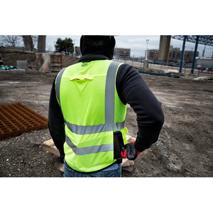 Milwaukee Class 2 High Visibility Yellow Performance Safety Vest - Lined Out Milwaukee Class 2 High Visibility Yellow Performance Safety VestWork Safety Protective Gear