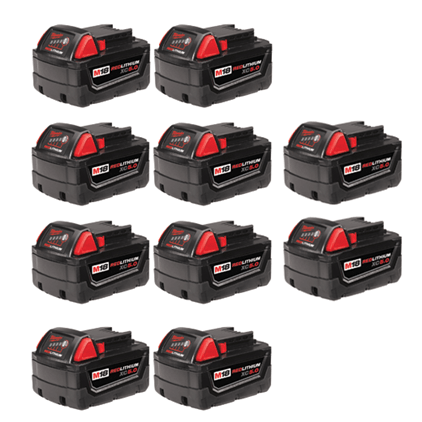 Milwaukee Extended Life 5.0a (10 pack) - (88 - 48111851) - Lined Out Milwaukee Extended Life 5.0a (10 pack) - (88 - 48111851)Battery