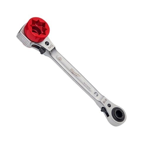 Milwaukee Linemans 5 - in - 1 Ratcheting Wrench w/ Milled Face - 48 - 22 - 9216M - Lined Out Milwaukee Linemans 5 - in - 1 Ratcheting Wrench w/ Milled Face - 48 - 22 - 9216MWrenches