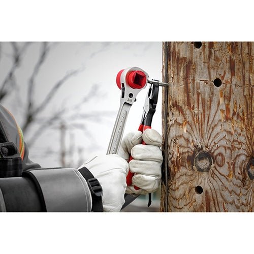 Milwaukee Linemans 5 - in - 1 Ratcheting Wrench w/ Milled Face - 48 - 22 - 9216M - Lined Out Milwaukee Linemans 5 - in - 1 Ratcheting Wrench w/ Milled Face - 48 - 22 - 9216MWrenches
