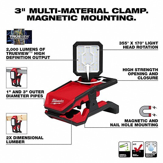 Milwaukee M18™ ROVER™ Clamping Flood Light - Cordless Work Light - Lined Out Milwaukee M18™ ROVER™ Clamping Flood Light - Cordless Work LightFlood Lights