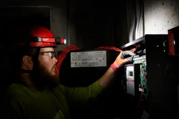 Milwaukee REDLITHIUM™ USB Hard Hat Headlamp - (89 - 2163 - 21) - Lined Out Milwaukee REDLITHIUM™ USB Hard Hat Headlamp - (89 - 2163 - 21)Head lamp