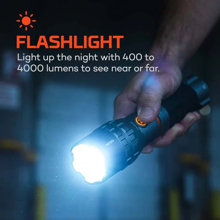 NEBO NEB - WLT - 0031 SLYDE KING 4K Work Light & Flashlight - Lined Out NEBO NEB - WLT - 0031 SLYDE KING 4K Work Light & FlashlightFlashlights