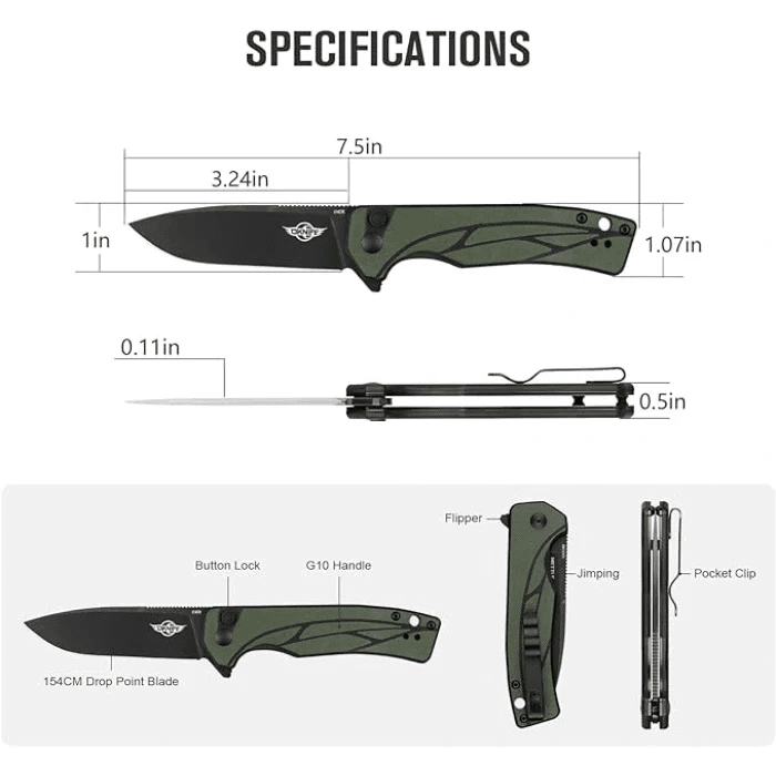 OKNIFE METTLE2ODG Mettle 2 Folding Pocket Tool - Lined Out OKNIFE METTLE2ODG Mettle 2 Folding Pocket ToolUtility Knives