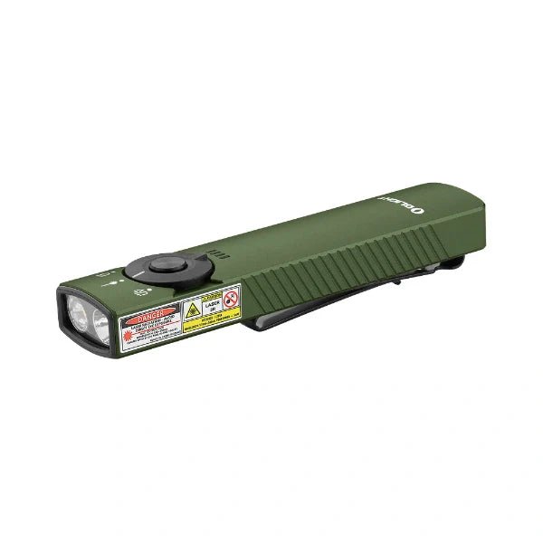 OLIGHT ARKFELDPRO3RODGV3 Arkfeld Pro Flat EDC Flashlight with LED Light UV and Laser - OD Green - Lined Out OLIGHT ARKFELDPRO3RODGV3 Arkfeld Pro Flat EDC Flashlight with LED Light UV and Laser - OD GreenFlashlights