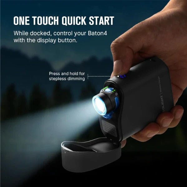 OLIGHT BATON4KITBK Baton 4 Powerful EDC Flashlight 1300 Lumens - Black - Premium (With Charging Case) - Lined Out OLIGHT BATON4KITBK Baton 4 Powerful EDC Flashlight 1300 Lumens - Black - Premium (With Charging Case)Flashlights