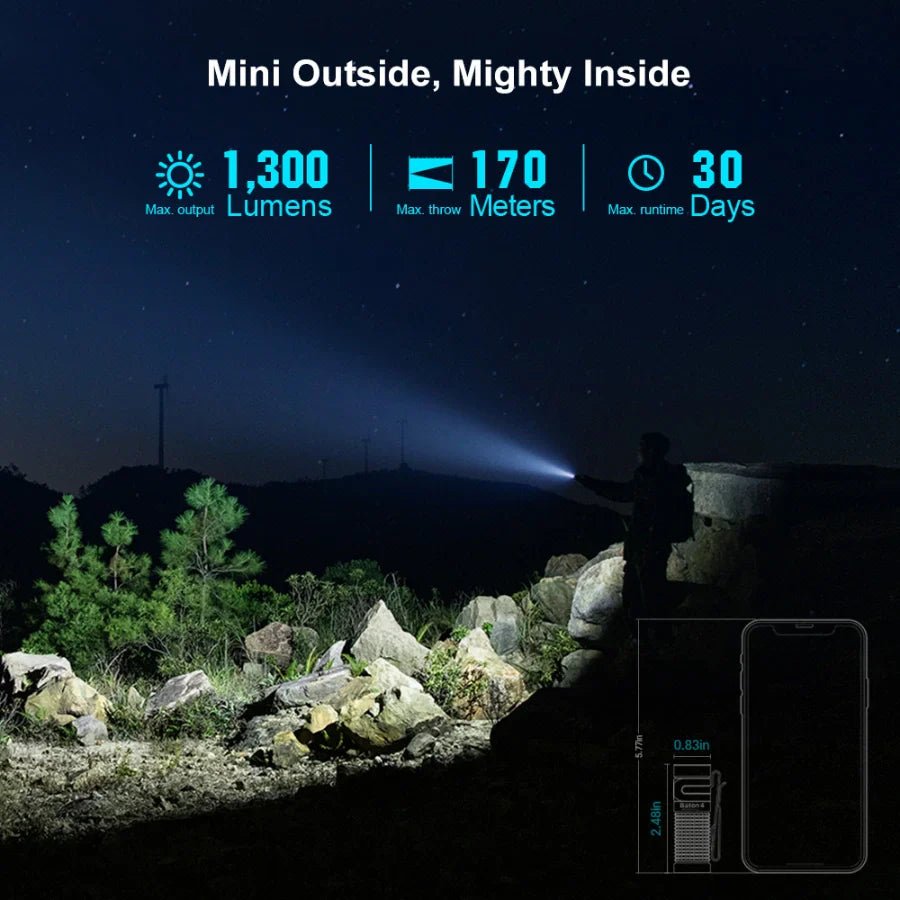 OLIGHT BATON4KITRGBU Baton 4 Powerful EDC Flashlight 1300 Lumens - Regal Blue - Premium (With Charging Case) - Lined Out OLIGHT BATON4KITRGBU Baton 4 Powerful EDC Flashlight 1300 Lumens - Regal Blue - Premium (With Charging Case)Flashlights