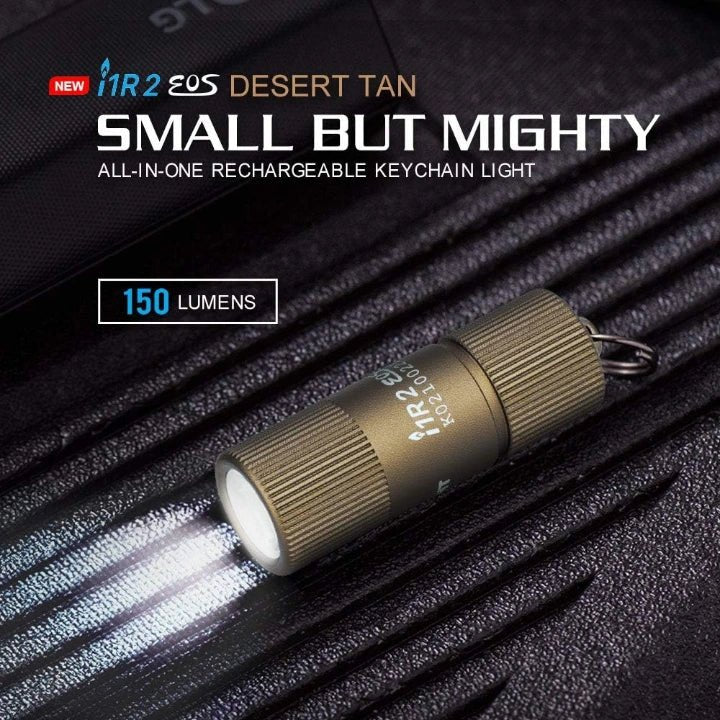 OLIGHT I1R2 EOS Keychain Flashlight Kit - Desert Tan - Lined Out OLIGHT I1R2 EOS Keychain Flashlight Kit - Desert TanFlashlights