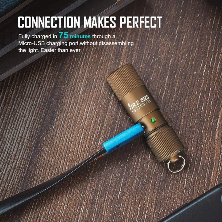 OLIGHT I1R2 EOS Keychain Flashlight Kit - Desert Tan - Lined Out OLIGHT I1R2 EOS Keychain Flashlight Kit - Desert TanFlashlights