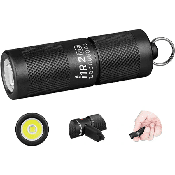 OLIGHT I1R2PROBK i1R 2 Pro Keychain Flashlight - Black - Lined Out OLIGHT I1R2PROBK i1R 2 Pro Keychain Flashlight - BlackFlashlights