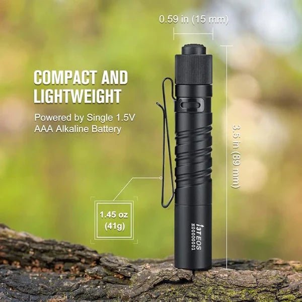 OLIGHT I3TEOSBK i3T EOS Small Flashlight - Black - Lined Out OLIGHT I3TEOSBK i3T EOS Small Flashlight - BlackFlashlights
