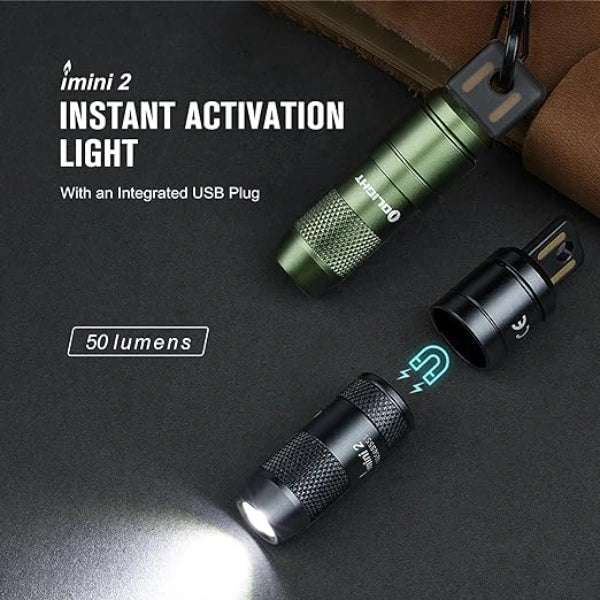 OLIGHT IMINI2ODG imini 2 Rechargeable Mini Flashlight - OD Green - Lined Out OLIGHT IMINI2ODG imini 2 Rechargeable Mini Flashlight - OD GreenFlashlights