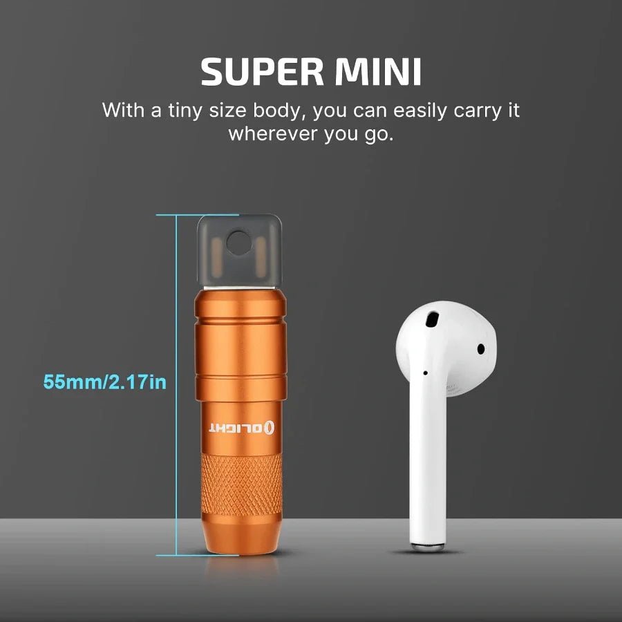 OLIGHT IMINI2OG imini 2 Rechargeable Mini Flashlight - Orange - Lined Out OLIGHT IMINI2OG imini 2 Rechargeable Mini Flashlight - OrangeFlashlights